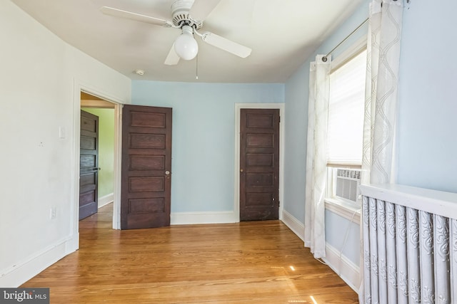 250 Maple Ave, Glenside, PA 19038 - unfurnished bedroom featuring light wood-style floors, cooling unit, and ceiling fan