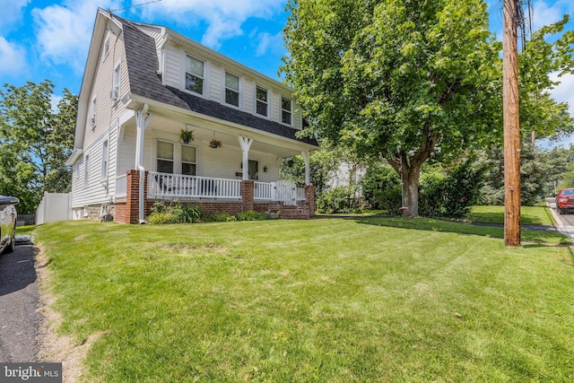 250 Maple Ave, Glenside, PA 19038 - view of front facade featuring a porch, a front yard, and roof with shingles