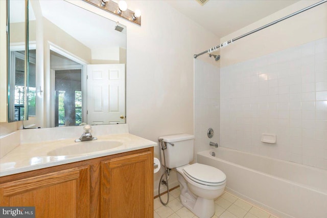 1724 Derrs Sq E, Frederick, MD 21701 - bathroom featuring vanity, shower / bath combination, and tile patterned floors