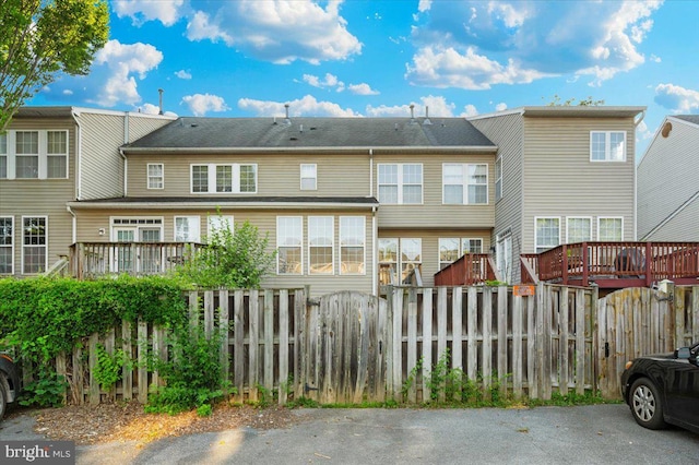 1724 Derrs Sq E, Frederick, MD 21701 - rear view of house featuring a wooden deck