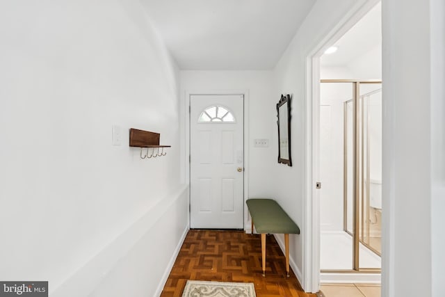 2307 Sherwood Hall Ln, Alexandria, VA 22306 - doorway to outside with baseboards