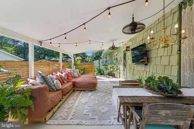 2307 Sherwood Hall Ln, Alexandria, VA 22306 - view of patio / terrace featuring outdoor lounge area