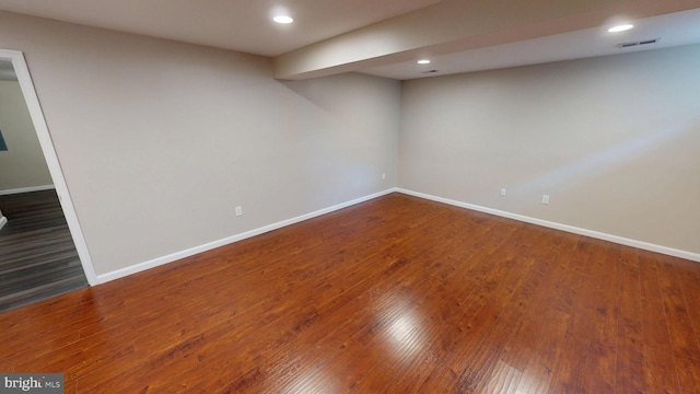 8117 Grayden Ln, Brandywine, MD 20613 - finished basement with wood finished floors and recessed lighting