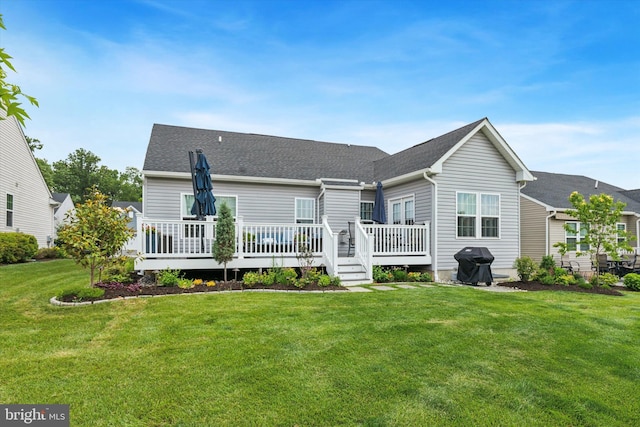 294 Letitia Manor Dr, West Grove, PA 19390 - back of house with a yard, a deck, and a shingled roof