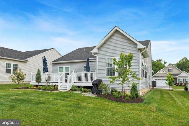 294 Letitia Manor Dr, West Grove, PA 19390 - rear view of property featuring a deck and a yard