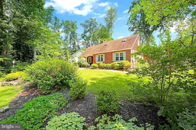 14 Utah Ave, Cherry Hill, NJ 08002 - back of house featuring brick siding, a lawn, and a chimney