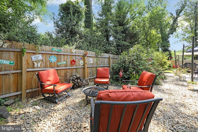 14 Utah Ave, Cherry Hill, NJ 08002 - fenced backyard with a fire pit