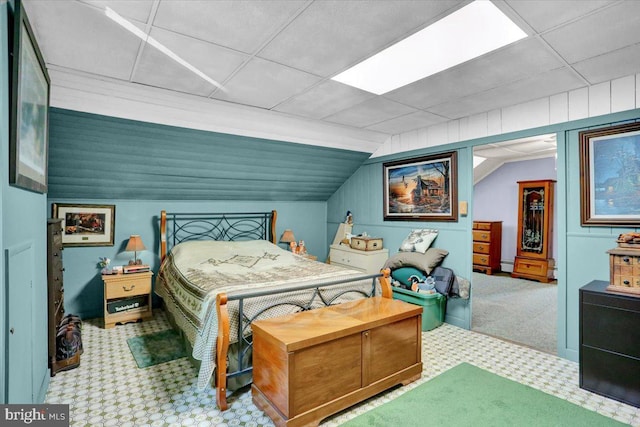 1124 Fairview Dr, Reading, PA 19605 - bedroom with vaulted ceiling and carpet flooring