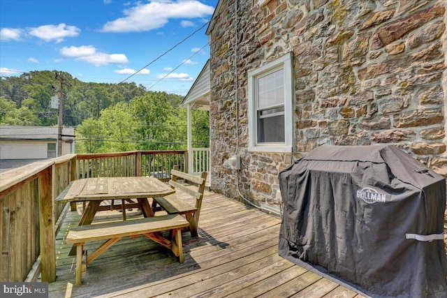 1124 Fairview Dr, Reading, PA 19605 - wooden deck featuring outdoor dining space