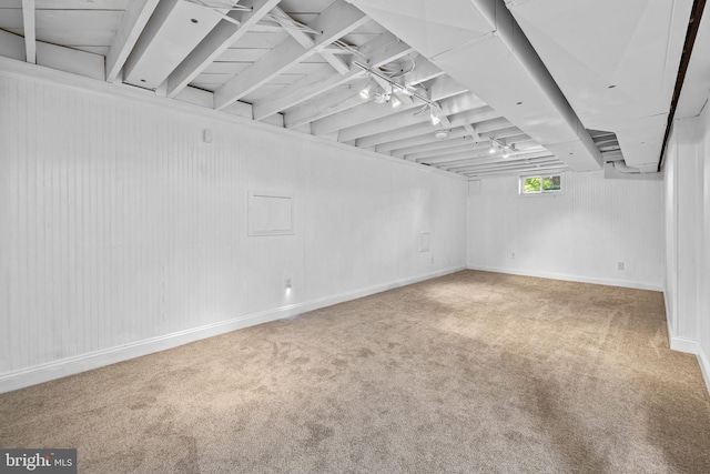 1516 Berwick Rd, Baltimore, MD 21204 - below grade area featuring carpet floors and baseboards