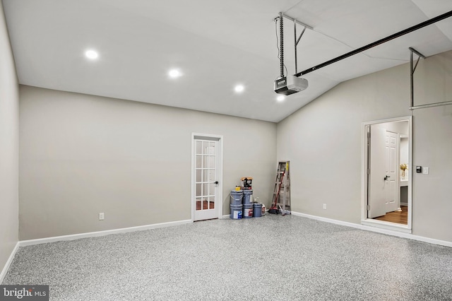 320 Redwood Grove Ct, Millersville, MD 21108 - garage featuring a garage door opener and recessed lighting
