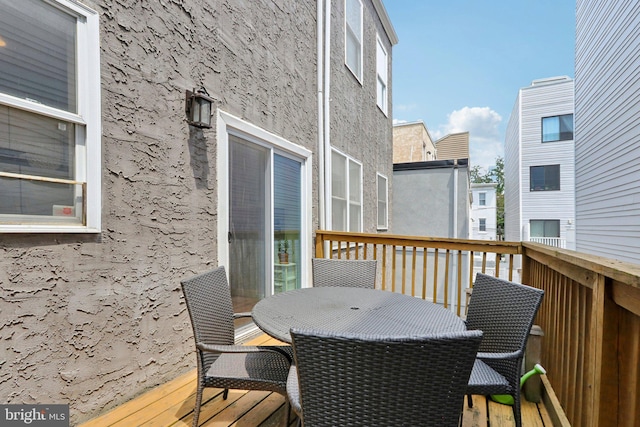 929 S 18th St, Philadelphia, PA 19146 - wooden terrace with outdoor dining space