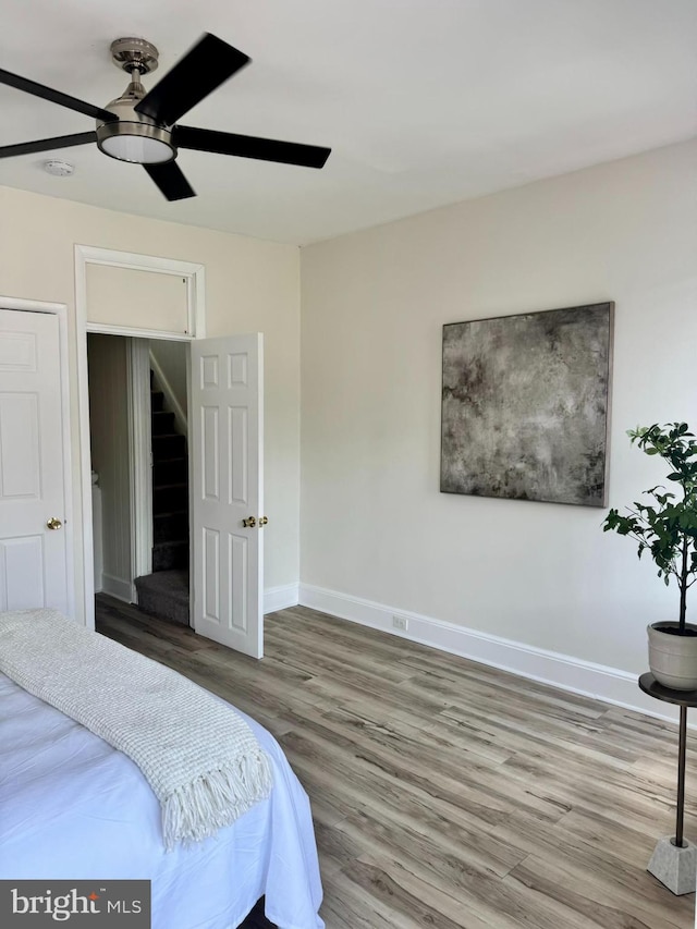 538 S Lime St, Lancaster, PA 17602 - bedroom featuring wood finished floors and a ceiling fan