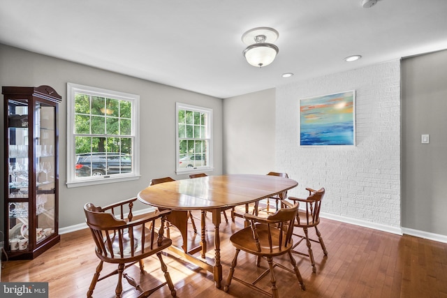 15321 Peach Orchard Rd, Silver Spring, MD 20905 - dining area with hardwood / wood-style flooring and recessed lighting