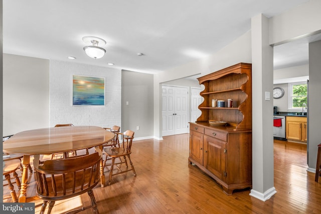 15321 Peach Orchard Rd, Silver Spring, MD 20905 - dining room with hardwood / wood-style floors and recessed lighting