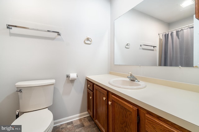 1866 Wexford Rd, Palmyra, PA 17078 - full bath featuring vanity, stone finish flooring, and curtained shower
