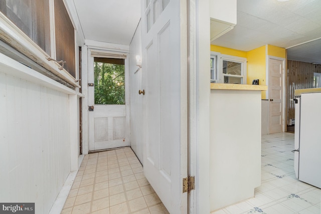 505 7th St, Mount Gretna, PA 17064 - hall featuring light flooring and wood walls