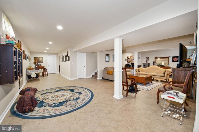 231 Lupine Dr, Smyrna, DE 19977 - living room with stairs and recessed lighting