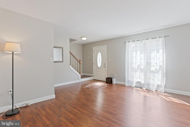 7547 Filbert Ter, Gaithersburg, MD 20879 - entrance foyer with stairway and wood finished floors