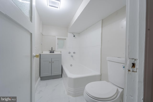 3335 Dudley Ave, Baltimore, MD 21213 - full bathroom featuring marble finish flooring, vanity, and washtub / shower combination