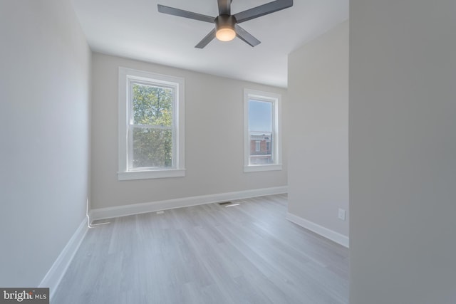 3335 Dudley Ave, Baltimore, MD 21213 - unfurnished room featuring light wood-type flooring and a ceiling fan