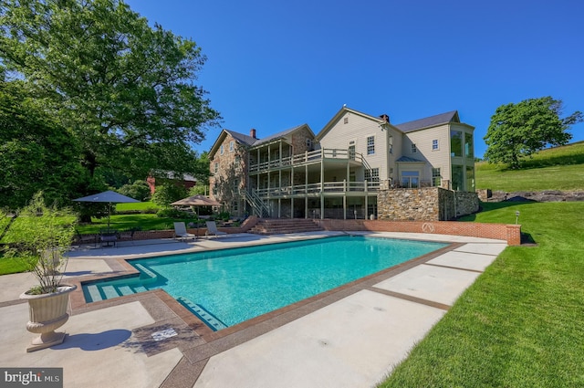 5751 Mount Pisgah Rd, York, PA 17406 - swimming pool with a patio area and a lawn