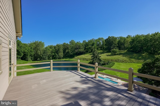 5751 Mount Pisgah Rd, York, PA 17406 - wooden terrace with a yard and a water view