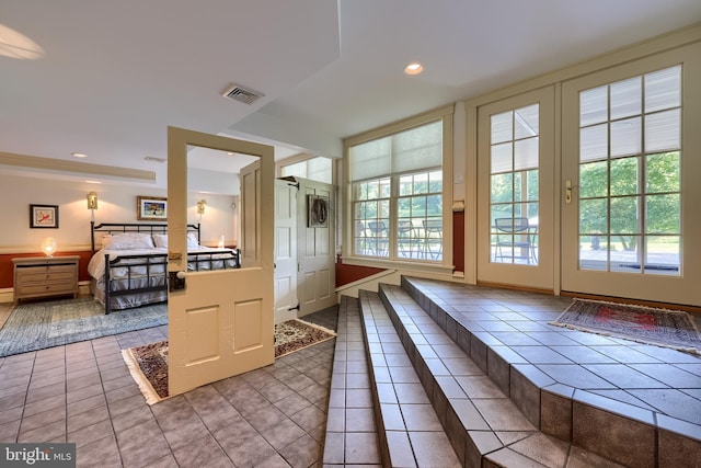 5751 Mount Pisgah Rd, York, PA 17406 - doorway to outside featuring tile patterned flooring and recessed lighting