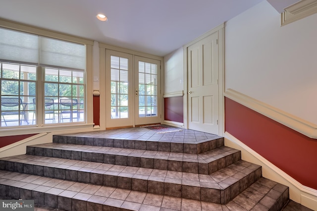 5751 Mount Pisgah Rd, York, PA 17406 - entryway with stairs and recessed lighting