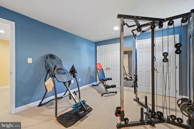 20736 Ashburn Station Pl, Ashburn, VA 20147 - workout room featuring carpet floors and recessed lighting