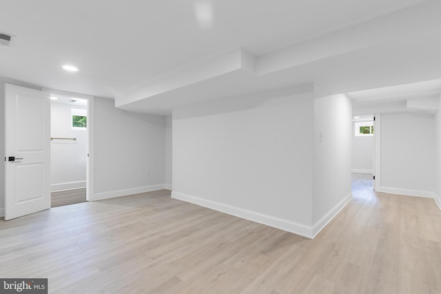 6818 Connecticut Ave, Chevy Chase, MD 20815 - below grade area featuring light wood-style flooring and recessed lighting