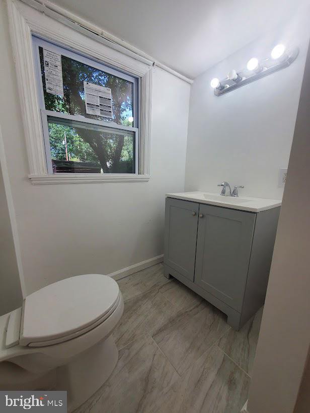 129 Haines St, Browns Mills, NJ 08015 - bathroom with vanity and marble finish flooring