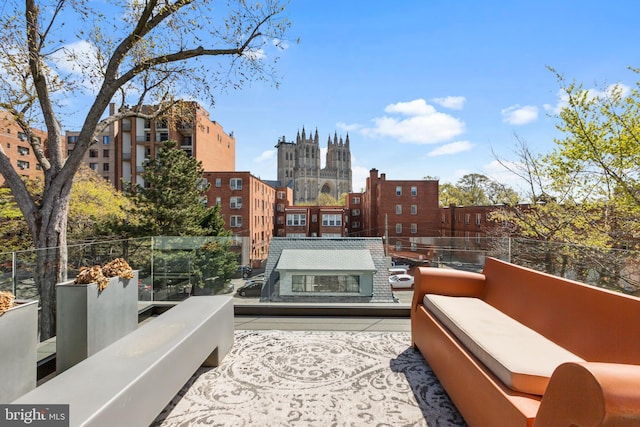 3119 38th St NW, Washington, DC 20016 - patio / terrace featuring an outdoor hangout area and a city view