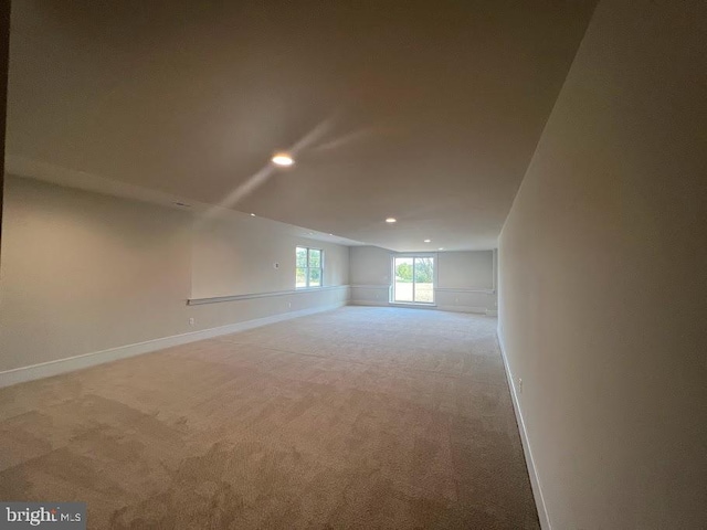 937 Swinehart Rd Unit C, Boyertown, PA 19512 - unfurnished room featuring light carpet, recessed lighting, and vaulted ceiling