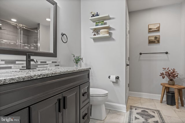703 Wharton Rd, Mount Laurel, NJ 08054 - bathroom featuring vanity, tiled shower, and marble look tile flooring