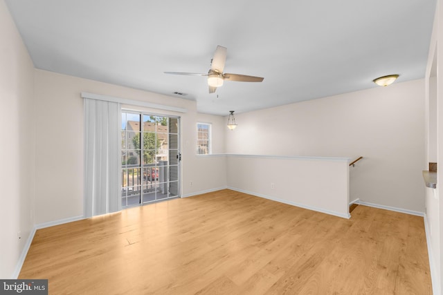 2802B Yarmouth Ln, Mount Laurel, NJ 08054 - unfurnished room featuring wood finished floors and ceiling fan