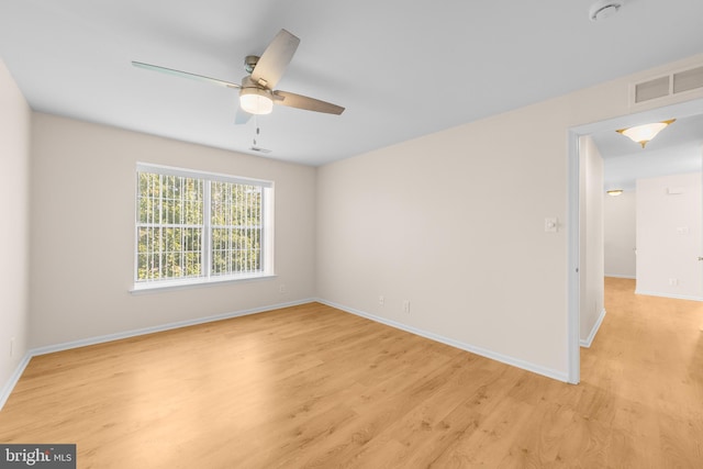 2802B Yarmouth Ln, Mount Laurel, NJ 08054 - unfurnished room with light wood-type flooring, ceiling fan, and a smoke detector