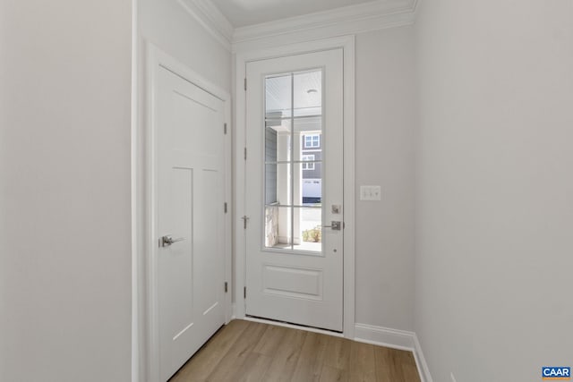 103 Laconia Ln, Charlottesville, VA 22911 - entryway featuring light wood-type flooring and crown molding