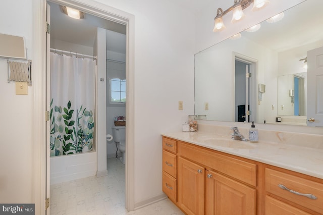 3 Baird Ct, Carlisle, PA 17013 - full bathroom with vanity, tile patterned floors, and shower / bath combination with curtain
