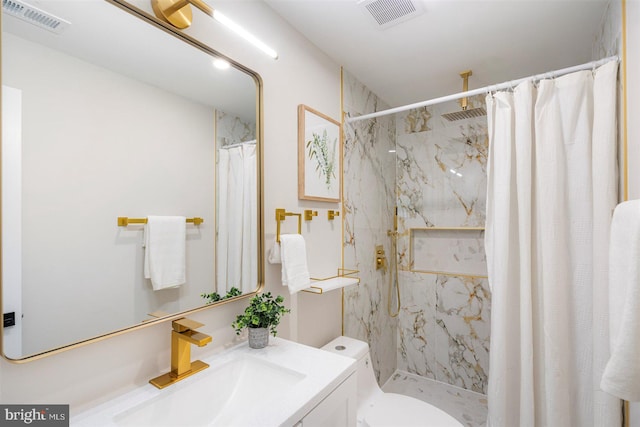 4618 Arabia Ave, Baltimore, MD 21214 - bathroom featuring vanity and a marble finish shower