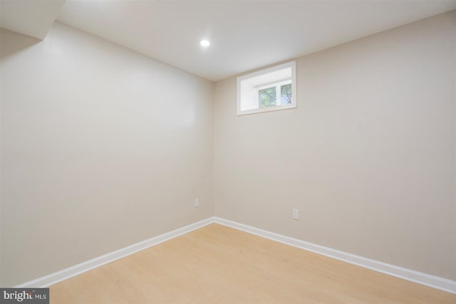 4618 Arabia Ave, Baltimore, MD 21214 - basement with light wood-style flooring and recessed lighting