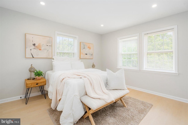 4618 Arabia Ave, Baltimore, MD 21214 - bedroom featuring light wood finished floors and recessed lighting