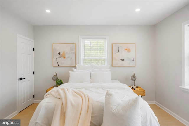 4618 Arabia Ave, Baltimore, MD 21214 - bedroom with light wood finished floors and recessed lighting