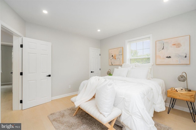 4618 Arabia Ave, Baltimore, MD 21214 - bedroom featuring light wood-type flooring and recessed lighting