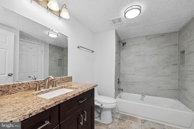 1632 Barnstead Dr, Reston, VA 20194 - full bath featuring vanity, a textured ceiling, and shower / bath combination