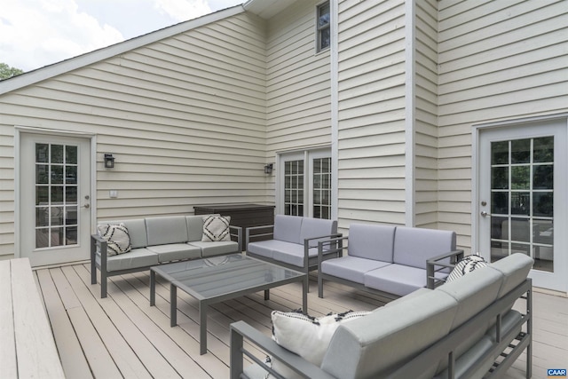 325 Heron Ln, Charlottesville, VA 22903 - wooden terrace with an outdoor hangout area
