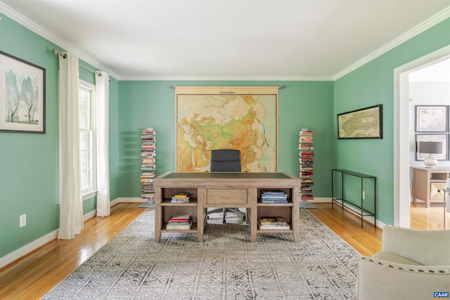 325 Heron Ln, Charlottesville, VA 22903 - office area with crown molding and wood finished floors