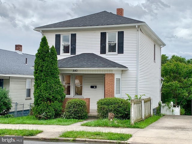 840 Columbia Ave, Cumberland, MD 21502 - view of front of home featuring a chimney and roof with shingles