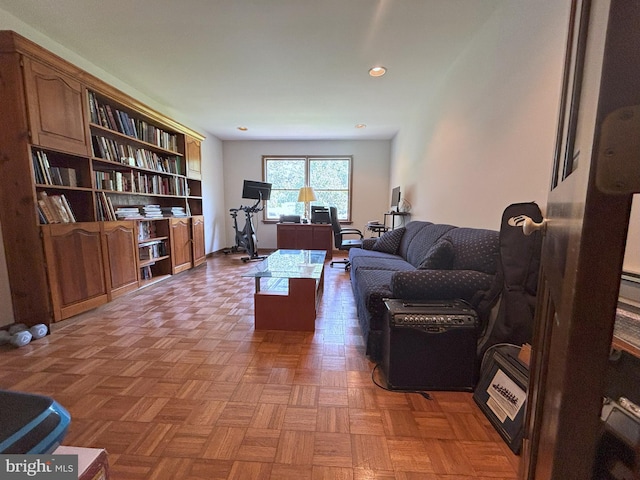 33 High Meadows Dr, Mullica Hill, NJ 08062 - living room featuring an office area and recessed lighting