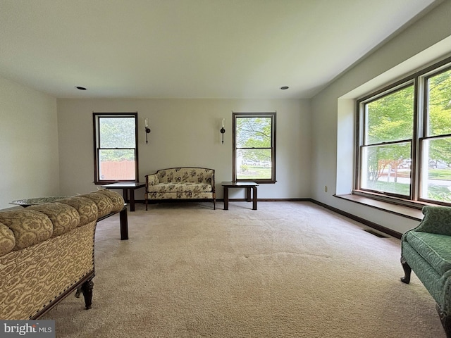 33 High Meadows Dr, Mullica Hill, NJ 08062 - living room featuring healthy amount of natural light and light colored carpet